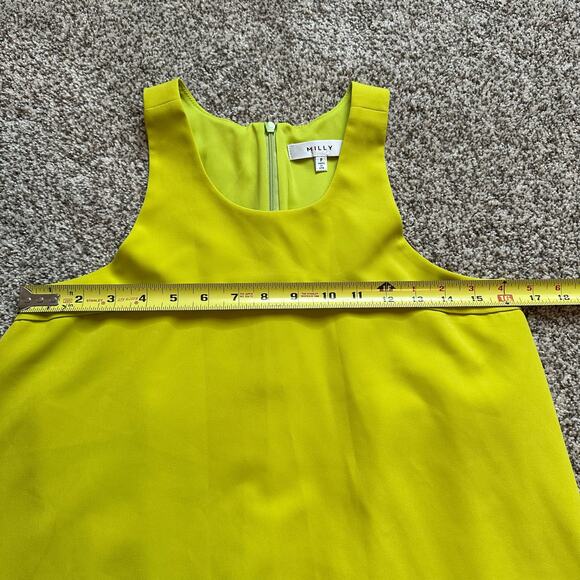 Milly lime green sleeveless high-low tank top size P - Picture 10 of 11
